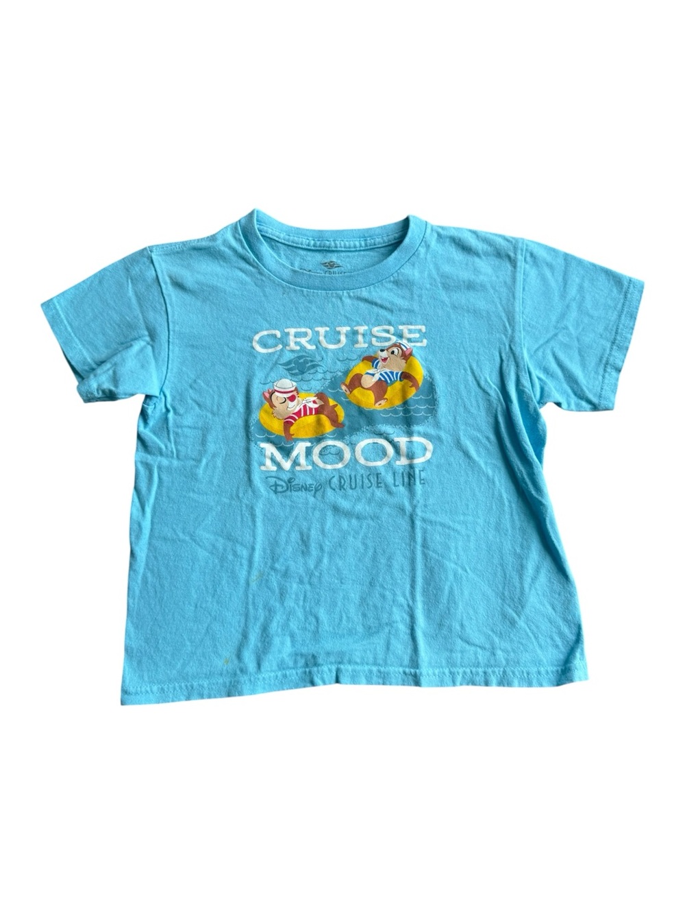 Disney Cruise Line Chip & Dale Cruise Mood Kids T-Shirt Blue XS